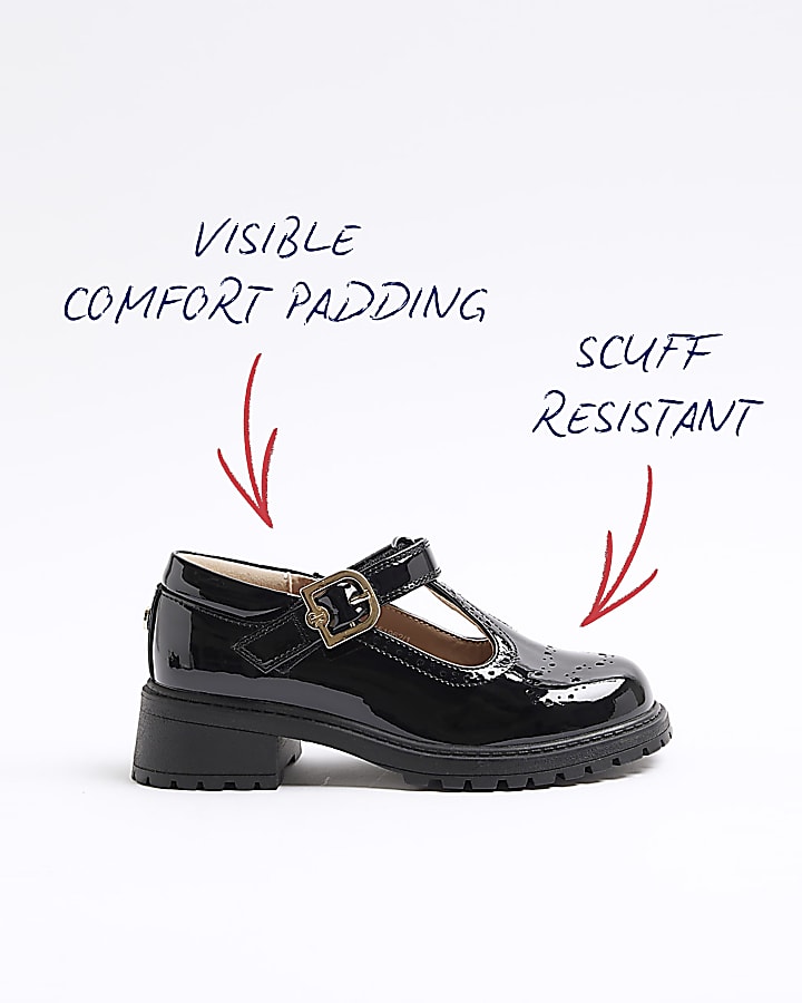 Girls black patent mary jane shoes