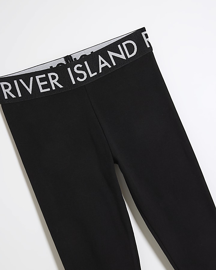 Girls black RI leggings 5 pack