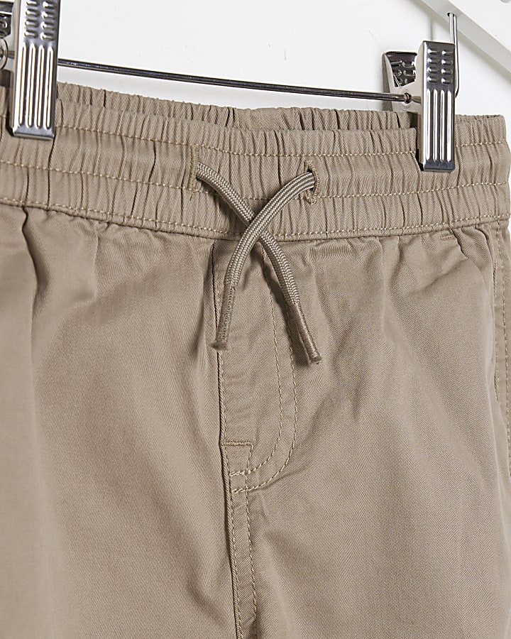 Mini boys Beige cargo trousers