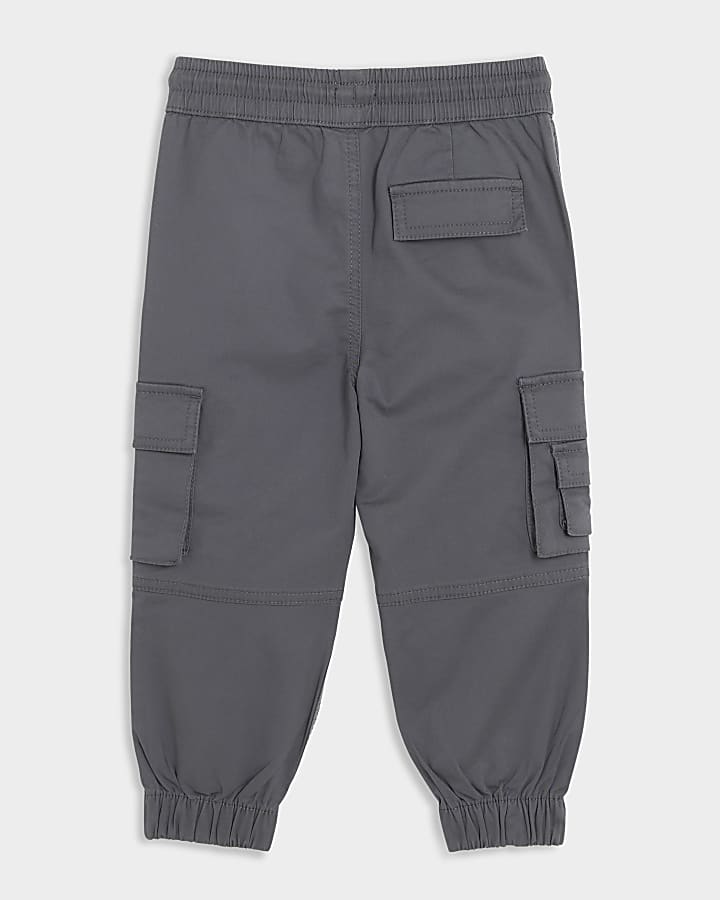 Mini boys grey cargo trousers