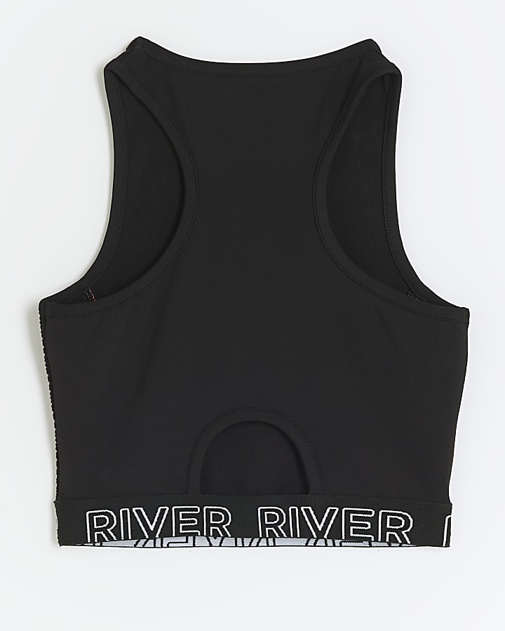 Girls black RI Active mesh panel tank top