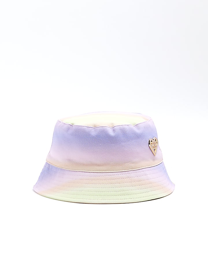 Girls purple ombre bucket hat