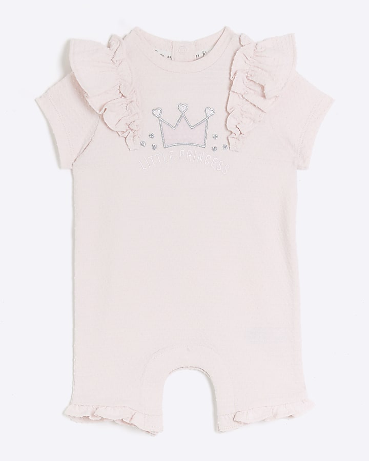 Baby girl pink frill bodysuit