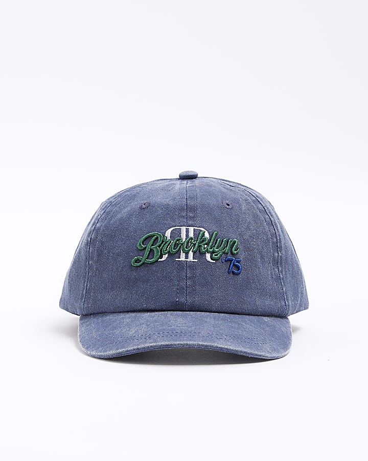 Boys navy brooklyn washed cap