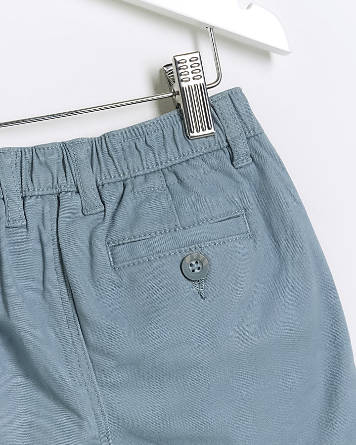 Mini boys grey chino shorts