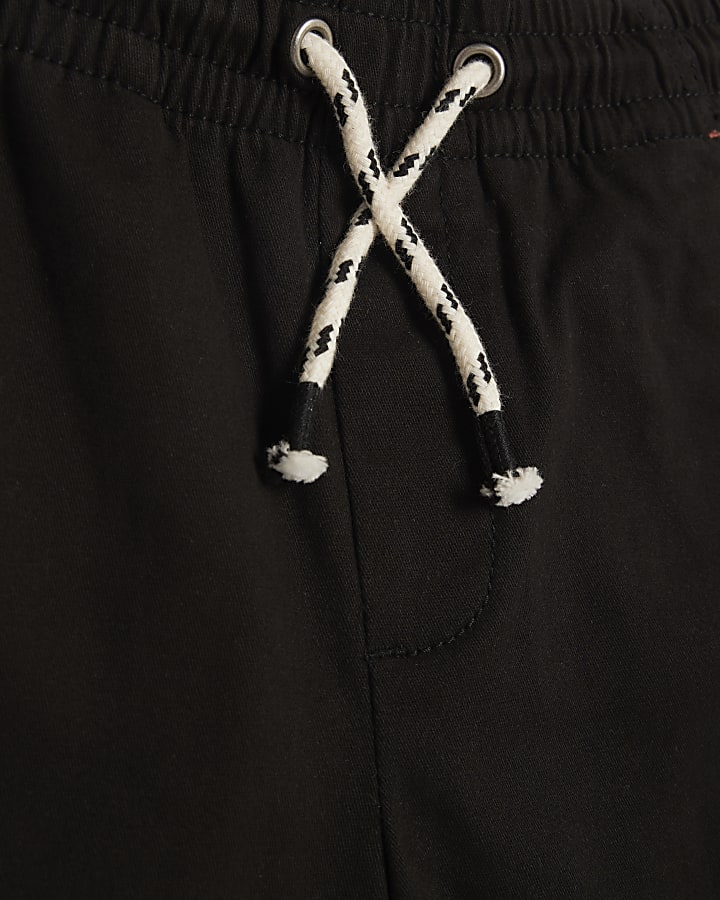 Boys black pull on shorts