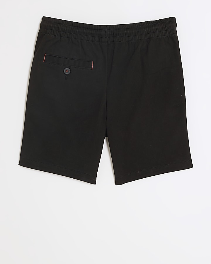 Boys black pull on shorts