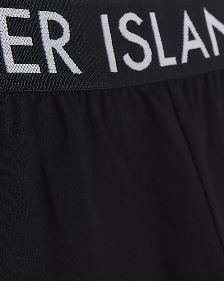 Girls black RI elasticated cycle shorts