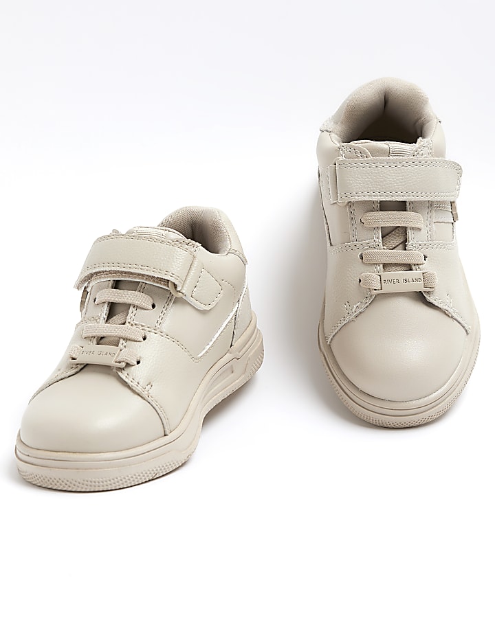 Boys stone velcro trainers