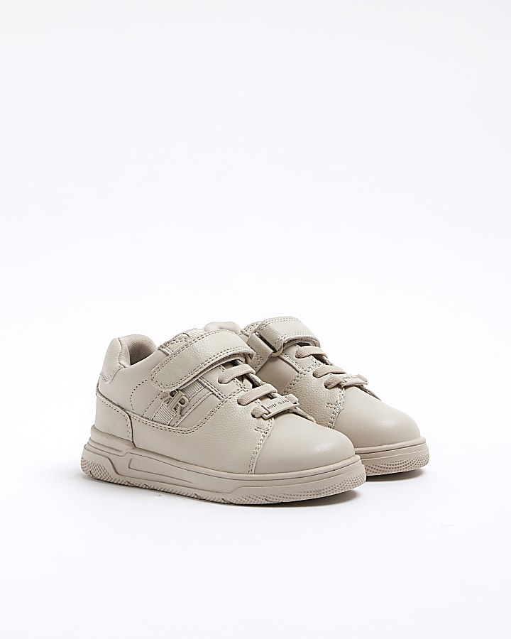 Boys stone velcro trainers