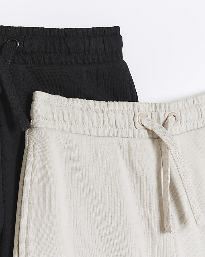 Boys black shorts 2 pack
