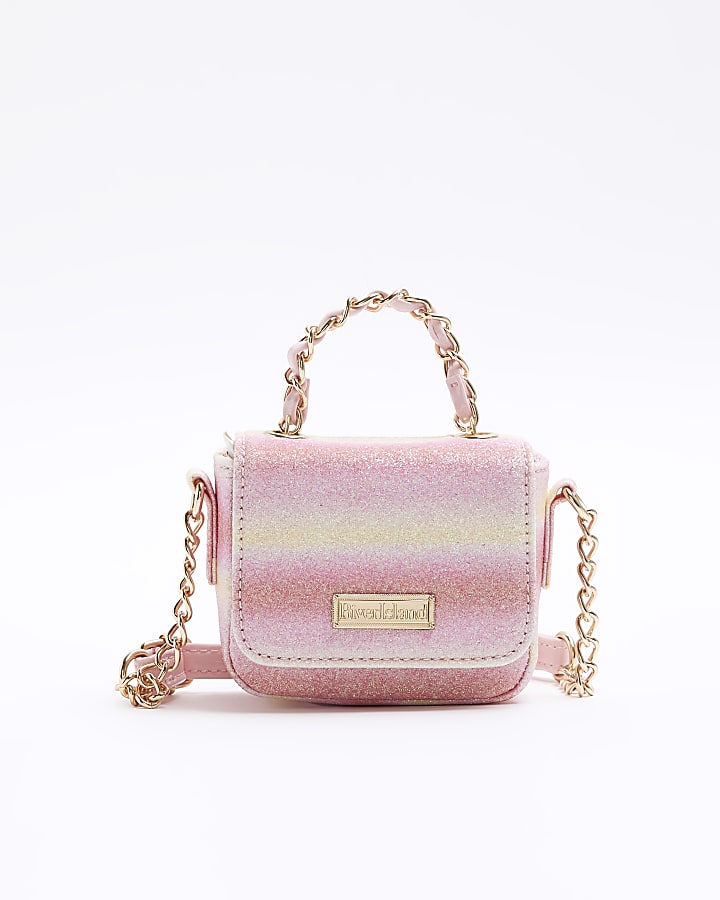 Girls pink ombre mini crossbody bag