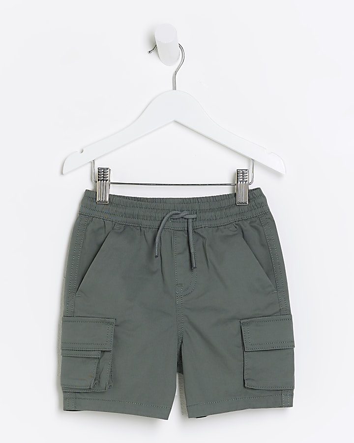 Mini boys khaki cargo shorts