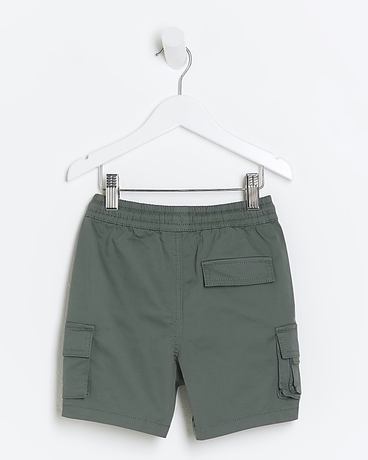 Mini boys khaki cargo shorts