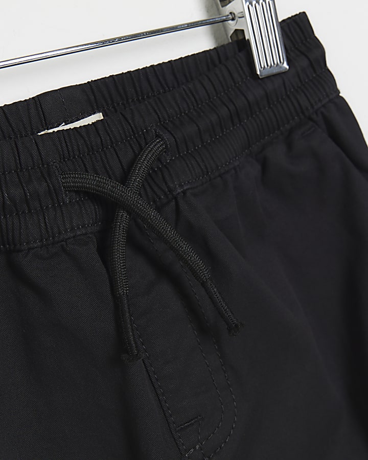 Mini Black Cargo Trousers