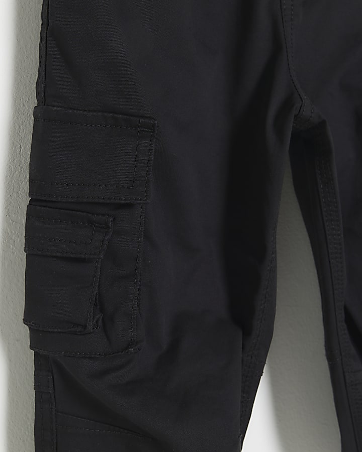 Mini Black Cargo Trousers