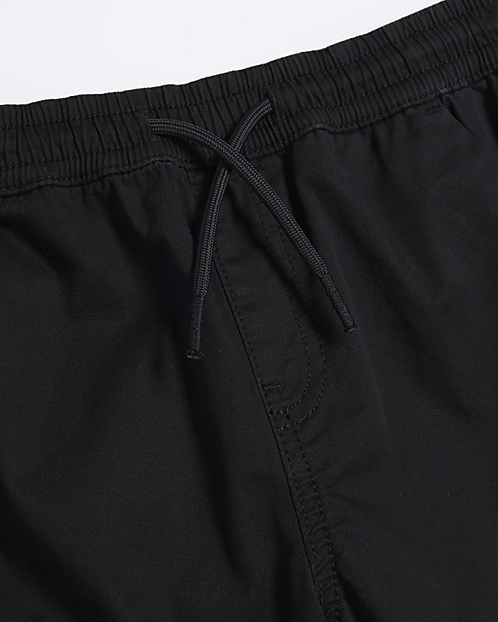 Boys black cargo shorts