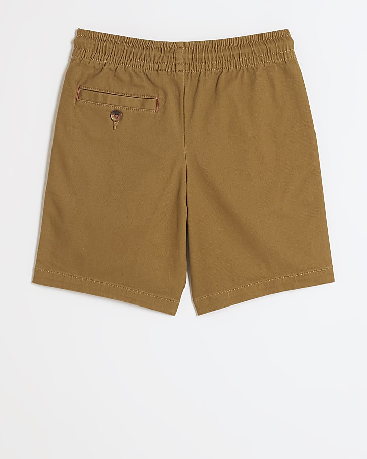 Boys brown pull on shorts