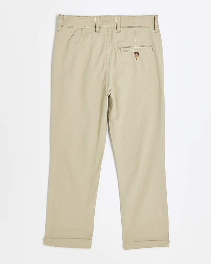 Boys Stone Casual Chino Trousers