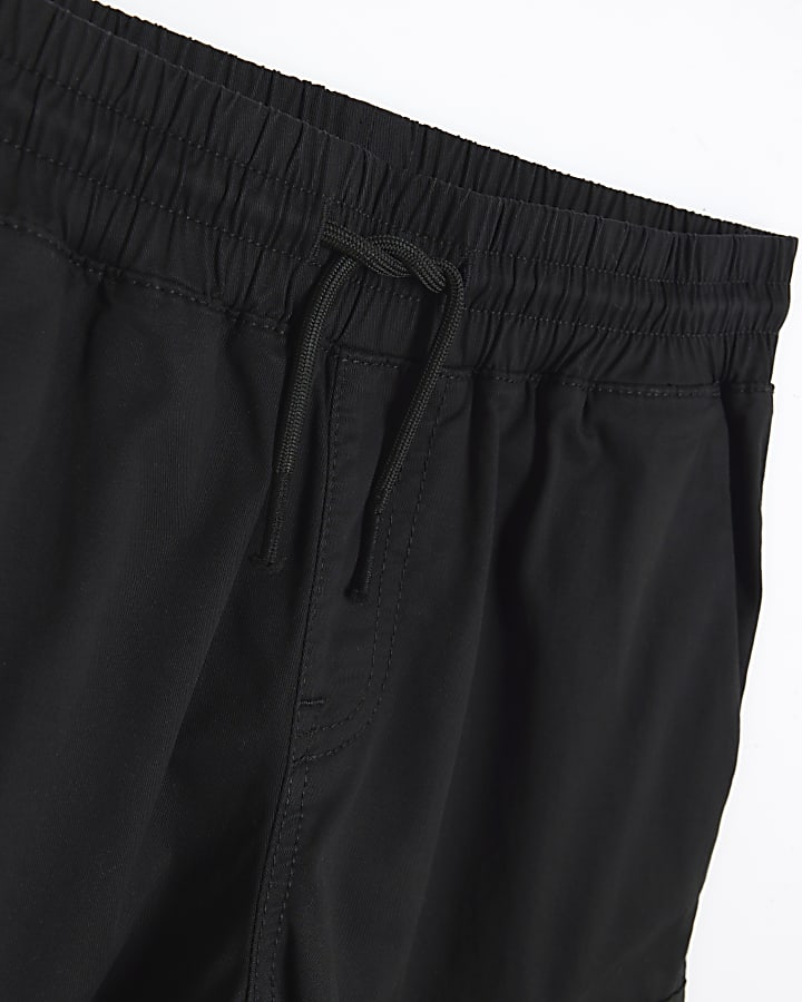 Boys Black cargo trousers