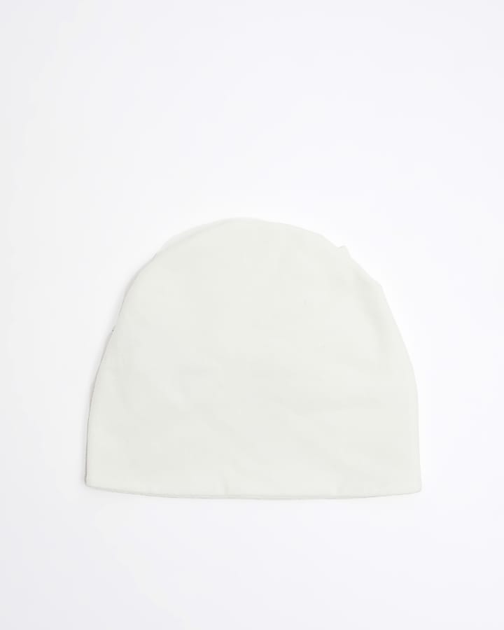 Baby cream bow turban hat