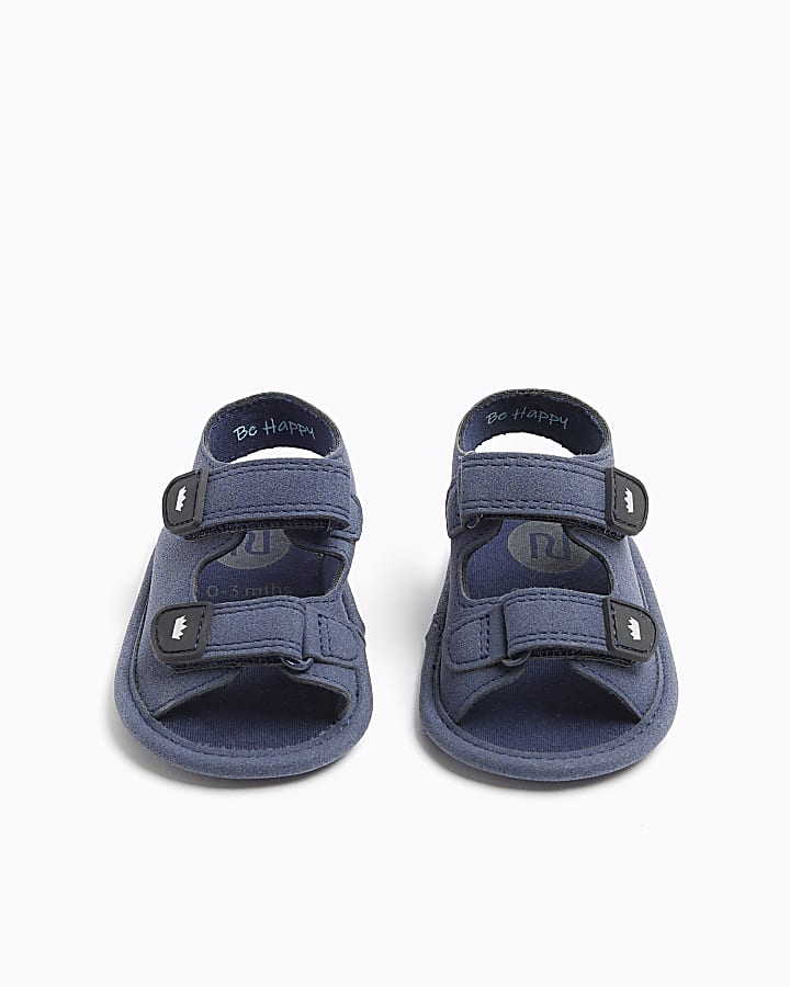 Baby boys navy canvas gladiator sandals