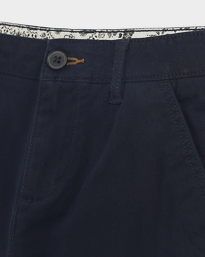 Boys navy chino shorts