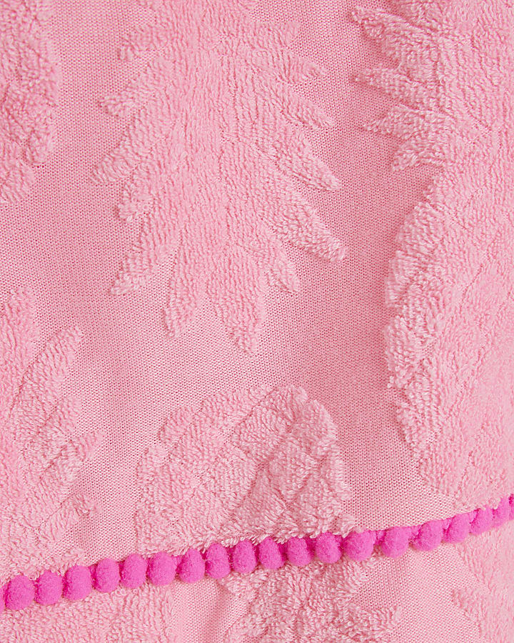 Girls pink pineapple towelling set