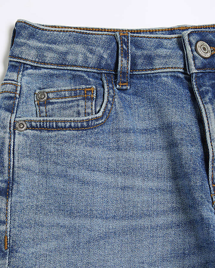 Boys blue tapered fit jeans