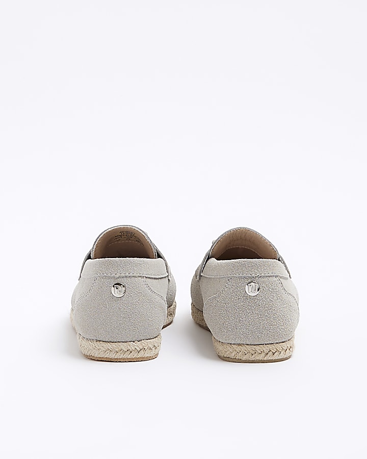 Boys grey espadrille loafers