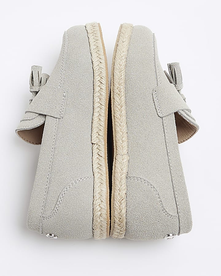 Boys grey espadrille loafers