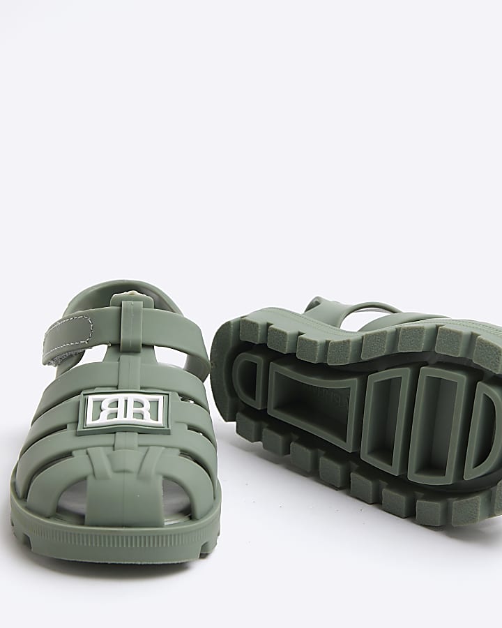 Mini boys khaki jelly gladiator sandals