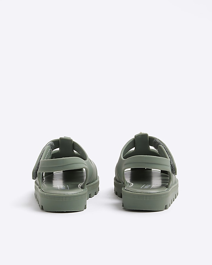Mini boys khaki jelly gladiator sandals
