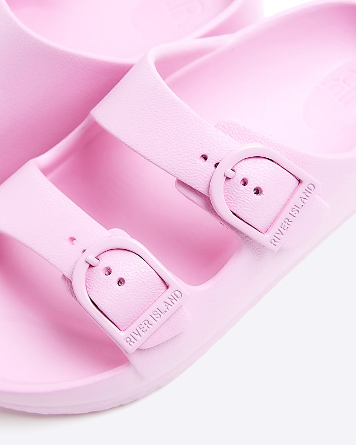 Girls pink buckle sandals