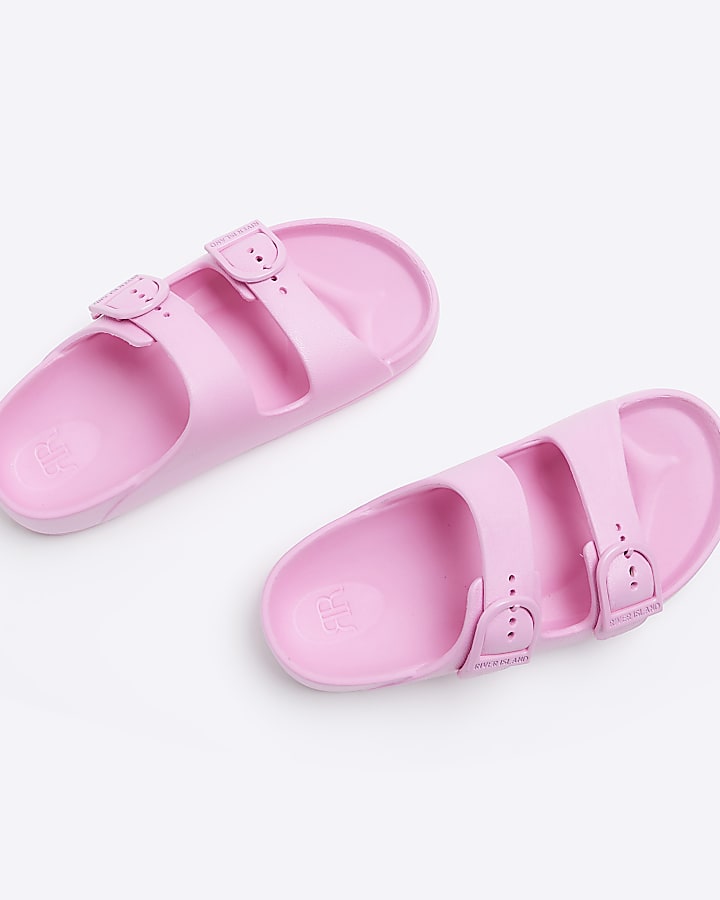 Girls pink buckle sandals