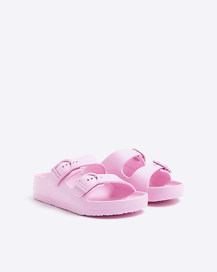 Girls pink buckle sandals