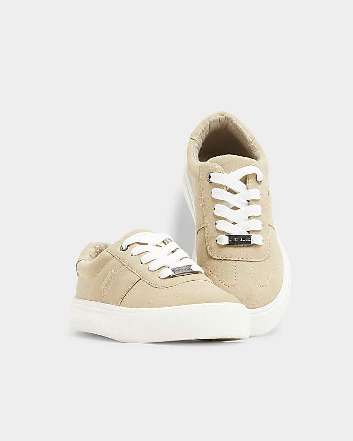 Boys stone nubuck smart trainers