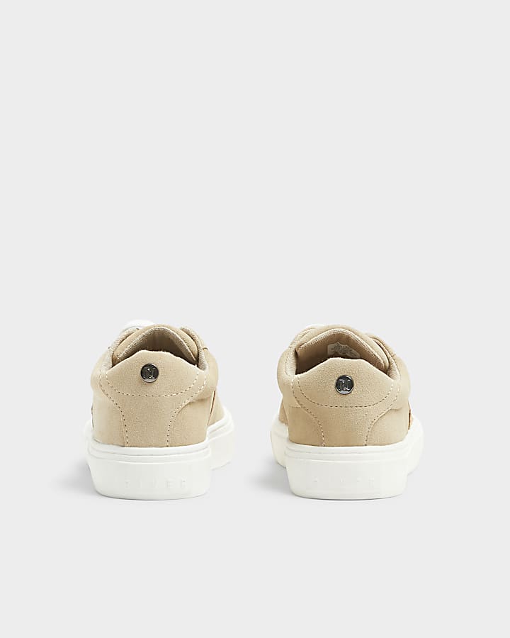 Boys stone nubuck smart trainers