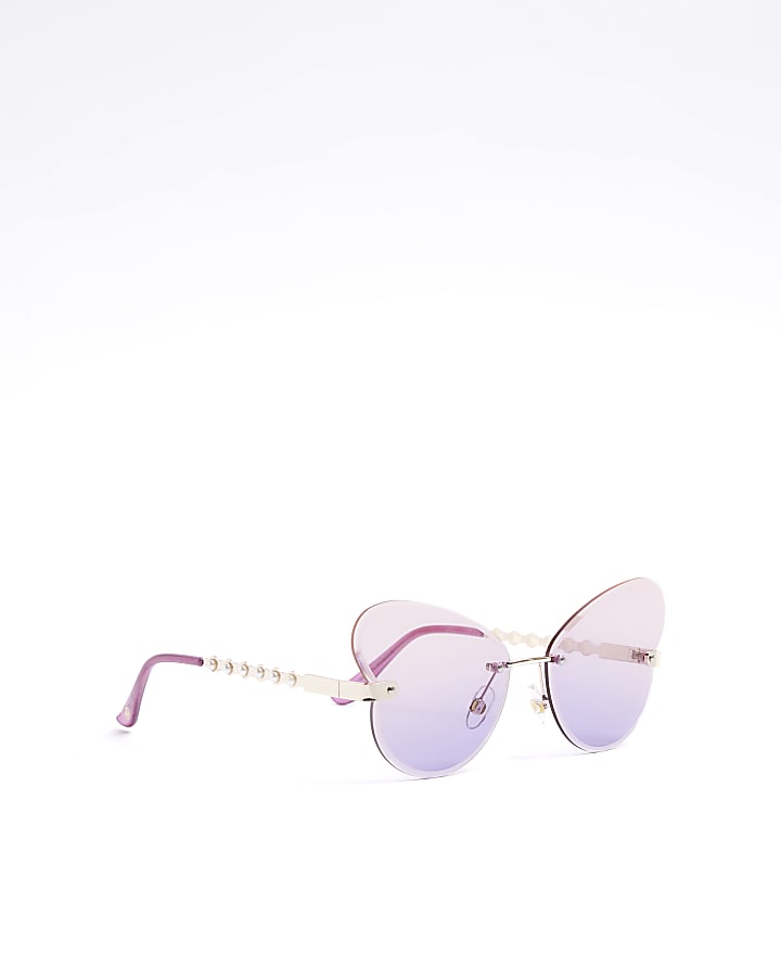 Girls purple ombre butterfly sunglasses