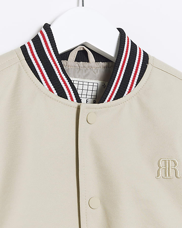 Mini boys Beige bomber jacket