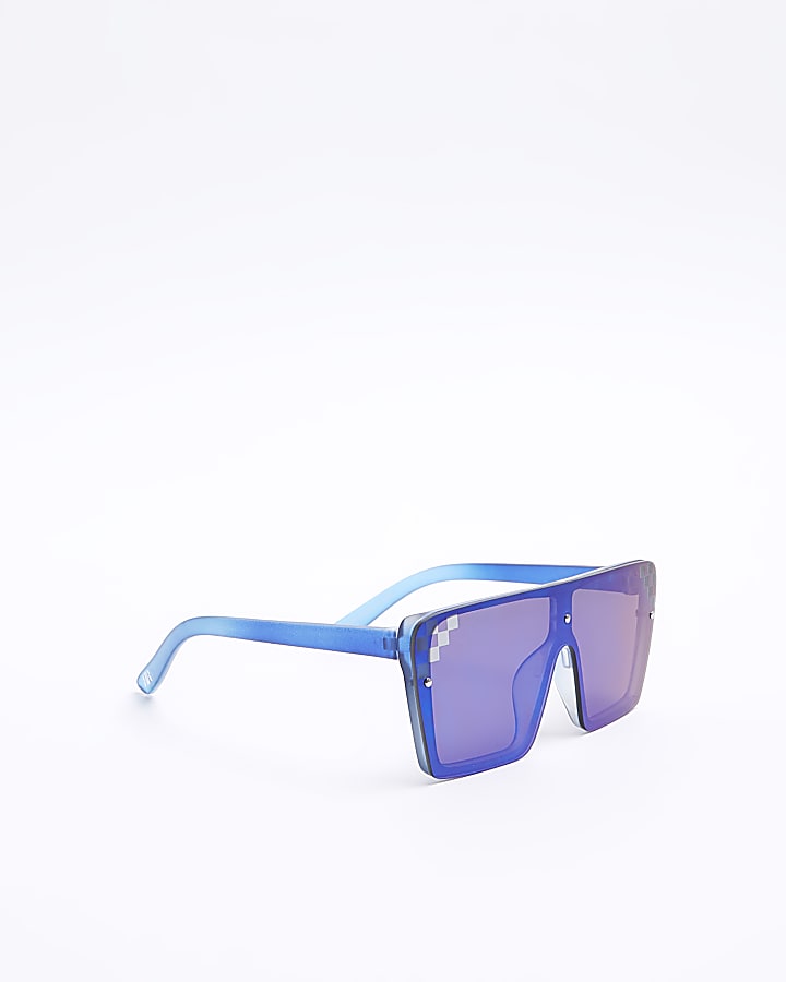 Boys blue ombre visor sunglasses