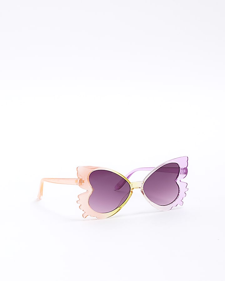 Mini girls pink ombre butterfly sunglasses