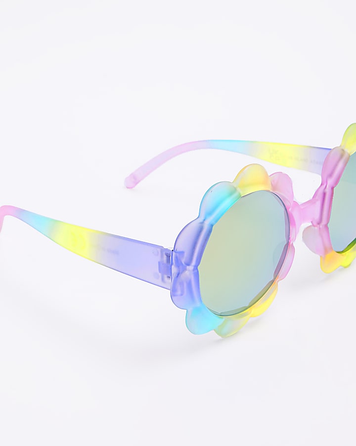 Mini girls multi coloured flower sunglasses