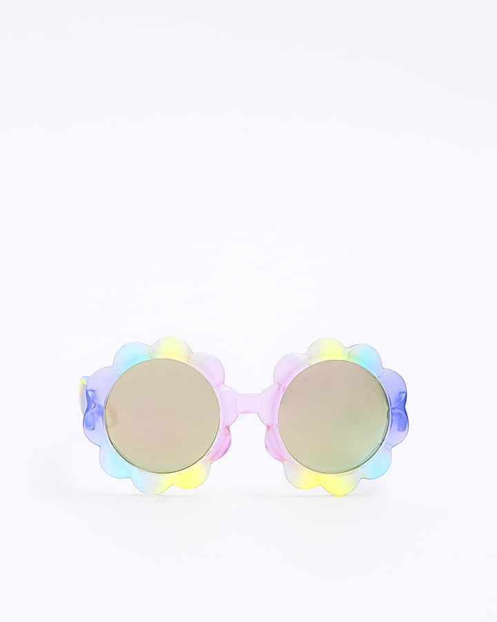 Mini girls multi coloured flower sunglasses