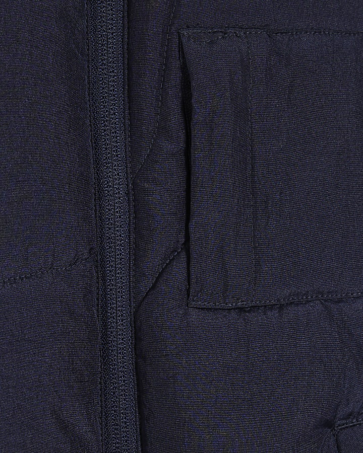Mini boys navy wave padded gilet