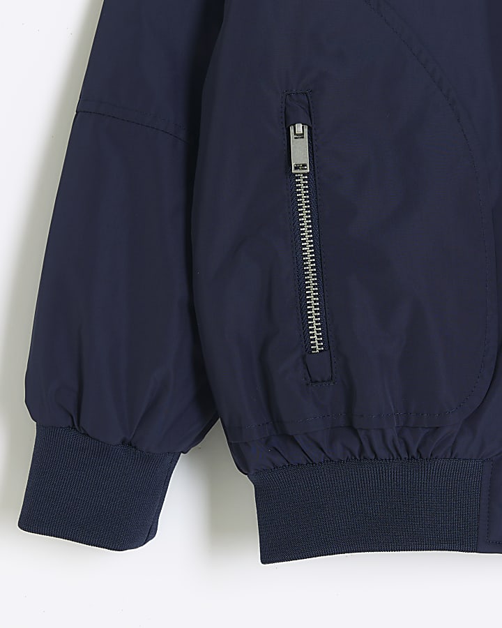 Boys navy smart bomber jacket