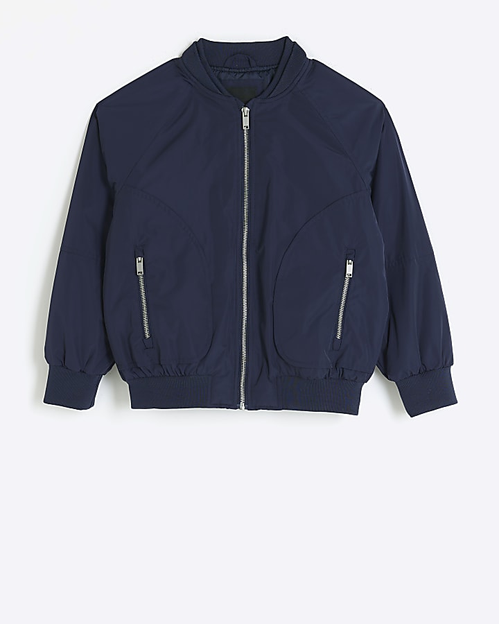 Boys navy smart bomber jacket