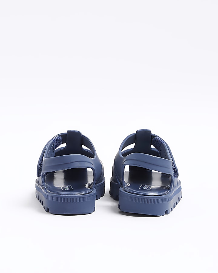 Mini Navy Jelly Sandals