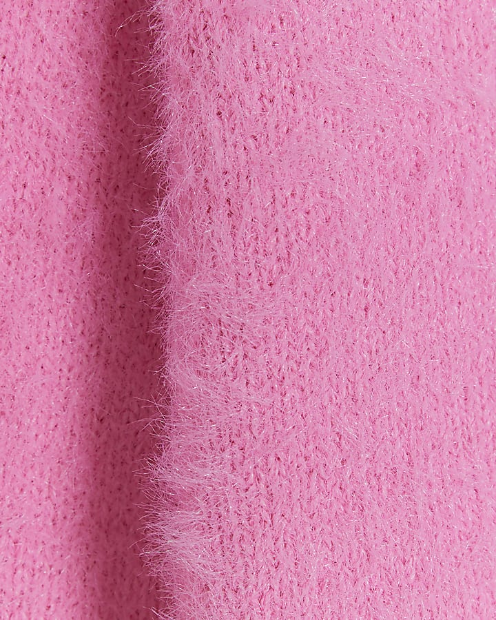 Girls pink fluffy frill jumper