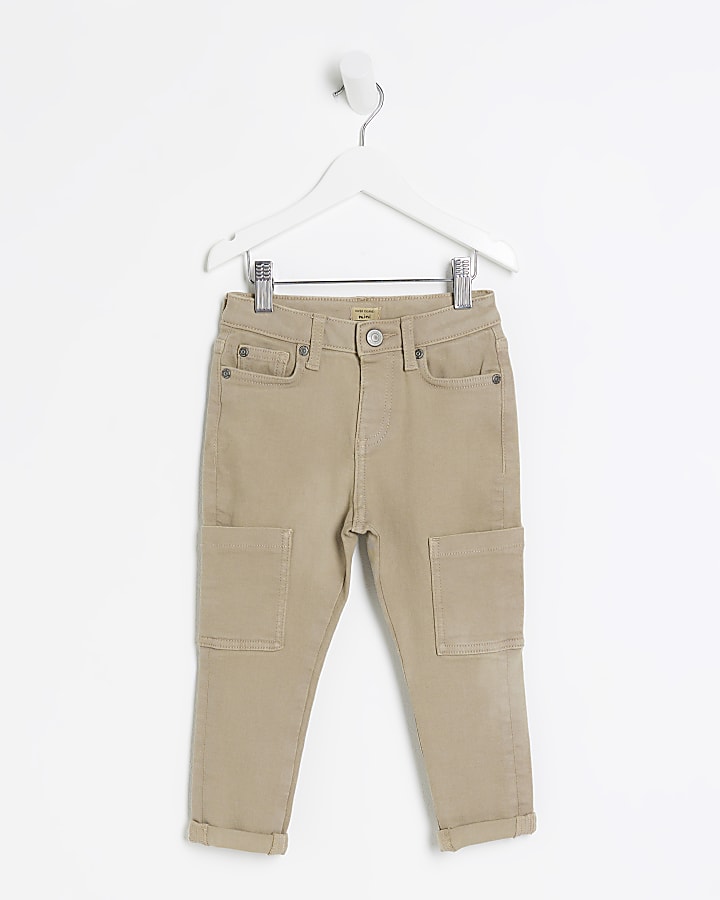 Mini boys stone utility tapered jeans